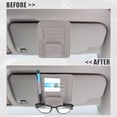 thumbnail image 3 of Unique Bargains PU Leather Car Sun Visor Organizer Glasses Holder and Card Holder Gray, 3 of 7