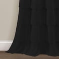 thumbnail image 4 of Black Ruffle Blackout Thermal Insulated Window Curtain Vintage Chic Farmhouse Button Treatments for Living, Dining Room, Bedroom, 52”W x 84"L,Rod Pocket 1 Panel, 4 of 6