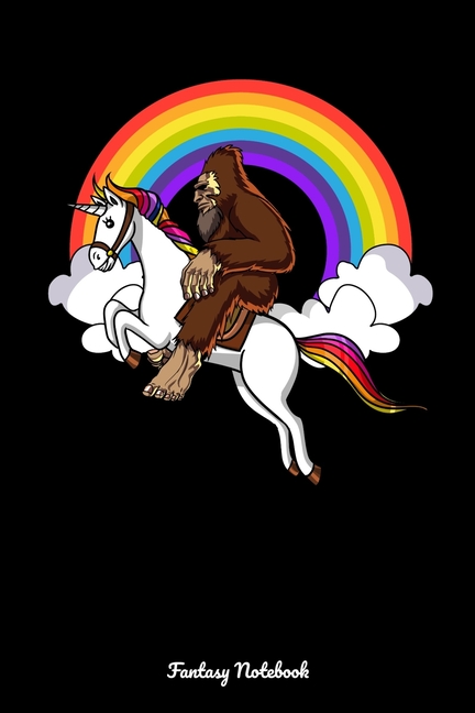 Bigfoot Riding Unicorn Notebook 