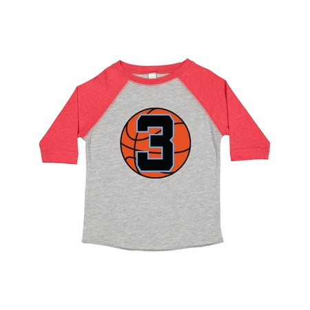 

Inktastic Basketball 3rd Birthday 3 Year Old Gift Toddler Boy Girl T-Shirt