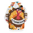 thumbnail image 3 of Happy Thanksgiving Pumpkin Turkey 3D Print Hoodie Men Women Autumn Thin Pullover Sweatshirt Vintage Streetwear Tops, 3 of 6