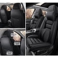 thumbnail image 3 of 2PCS Leather Seat Covers for Toyota 98% Car Models Non-slip Car Seat Protectors Easy to Install and Clean（With Two Pillows,Black）, 3 of 7