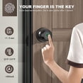 thumbnail image 7 of Fingerprint Door Lock，Smart Door Knob, Smart Lock Biometric Door Lock Fingerprint Door knob with App Control Suitable for Bedroom,Cloakroom,Apartments Offices,Hotels(Black), 7 of 7
