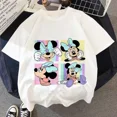 thumbnail image 2 of Camisetas de algodón para niños de Mickey Minnie Mouse, camisetas de verano para niños, camisetas de dibujos animados de Disney para niños, camisetas de anime kawaii para niños y niñas, 2 of 5