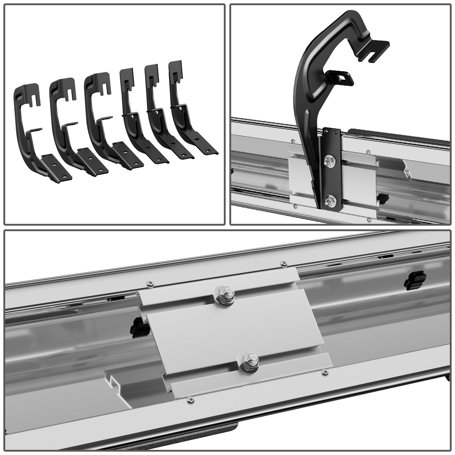 DNA Motoring For 07-19 Silverado Sierra Extended Cab Chrome SS 6" Running Board Side Step Nerf Bar
