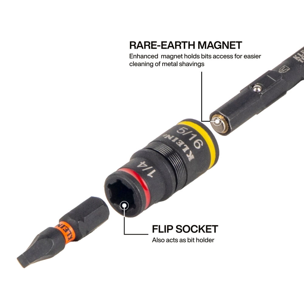 Klein Tools Impact-Rated Flip Socket Conduit Reamer Driver