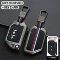 thumbnail image 1 of Car Key Fob Cover Case Protector Zinc Alloy Flip Key Case Cover Holder For Jeep Wrangler JT Gladiator Remote Fob, 1 of 11