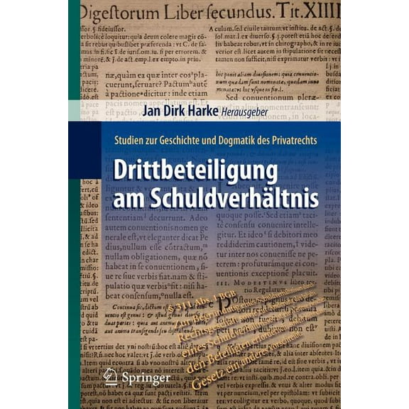 Drittbeteiligung Am SchuldverhÃ¤ltnis: Studien Zur Geschichte Und Dogmatik Des Privatrechts, (Paperback)