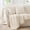 Cream, variant on Fleece Throw Blanket & Corduroy Pillow Set – Cream White 50"x60" Fluffy Striped with 18x18 Inserts & Covers