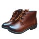 thumbnail image 5 of NECHOLOGY Botas Mujer Adulto Femenino Zapatos Botines para mujer Retro Mujer Ocio Color sólido Tacones cuadrados Cordones Botines cortos Zapatos de punta redonda (Brown, 9), 5 of 7
