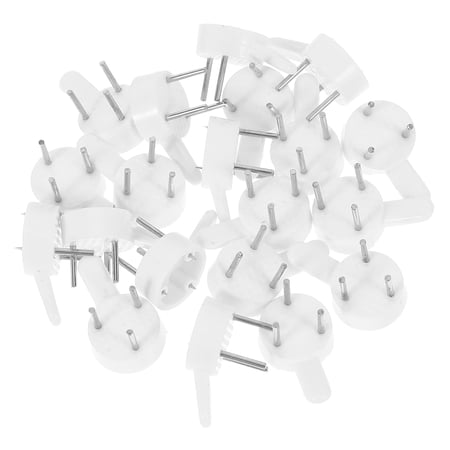 RENACLIPY White Picture Frame Hooks Wall Hangers 20 Pieces for Hanging Photos and Artwork Securely