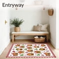 thumbnail image 3 of ODIKA 4'x6' Machine Washable Non-Slip Area Rug, Enchanting Bakery Delight Festive Entrance Decoration High Traffic Rug, Brown, 651392, 3 of 7