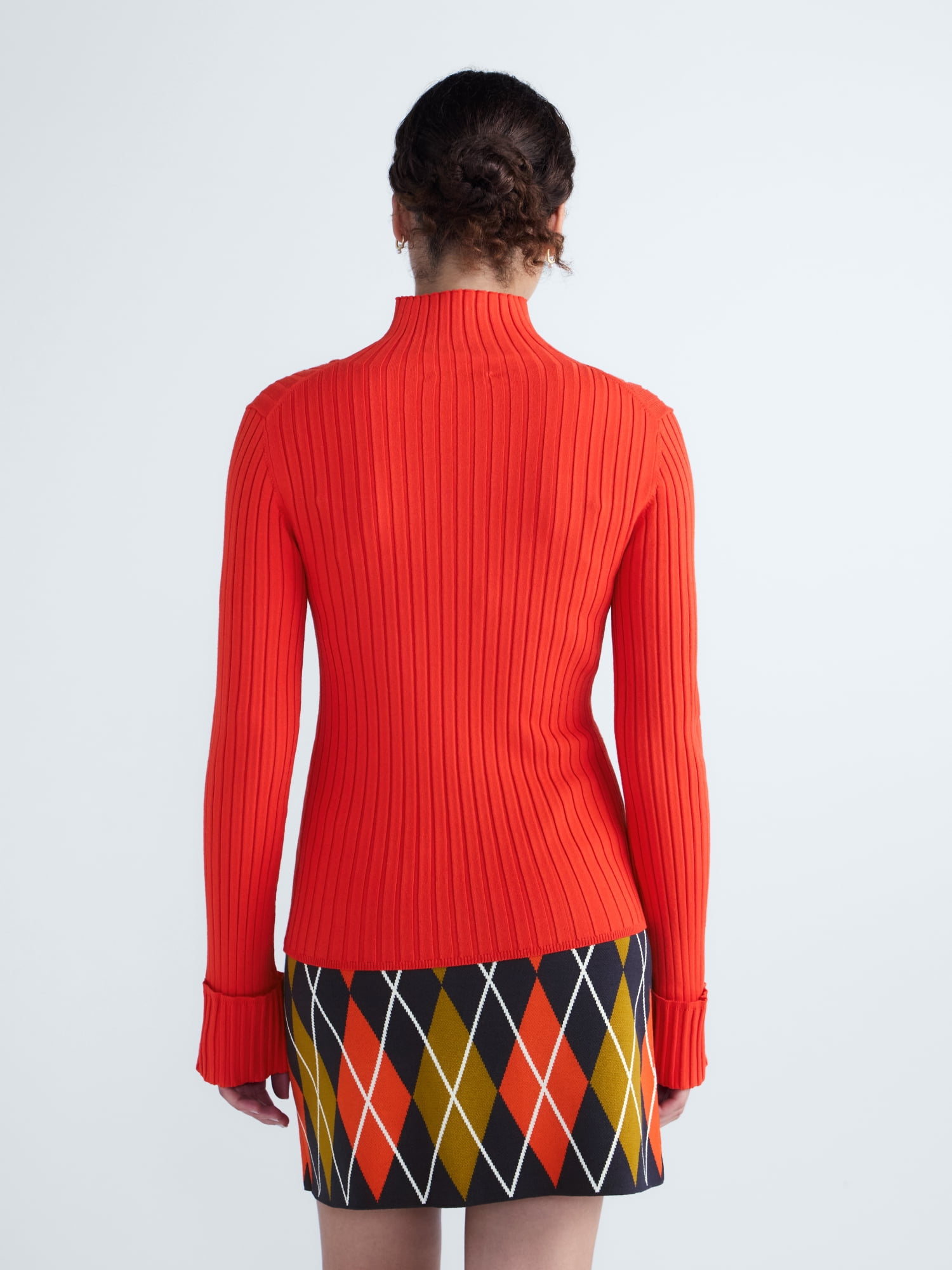 Free Assembly Women's Ribbed Mock Neck Sweater, Midweight, Sizes XXS-XXL