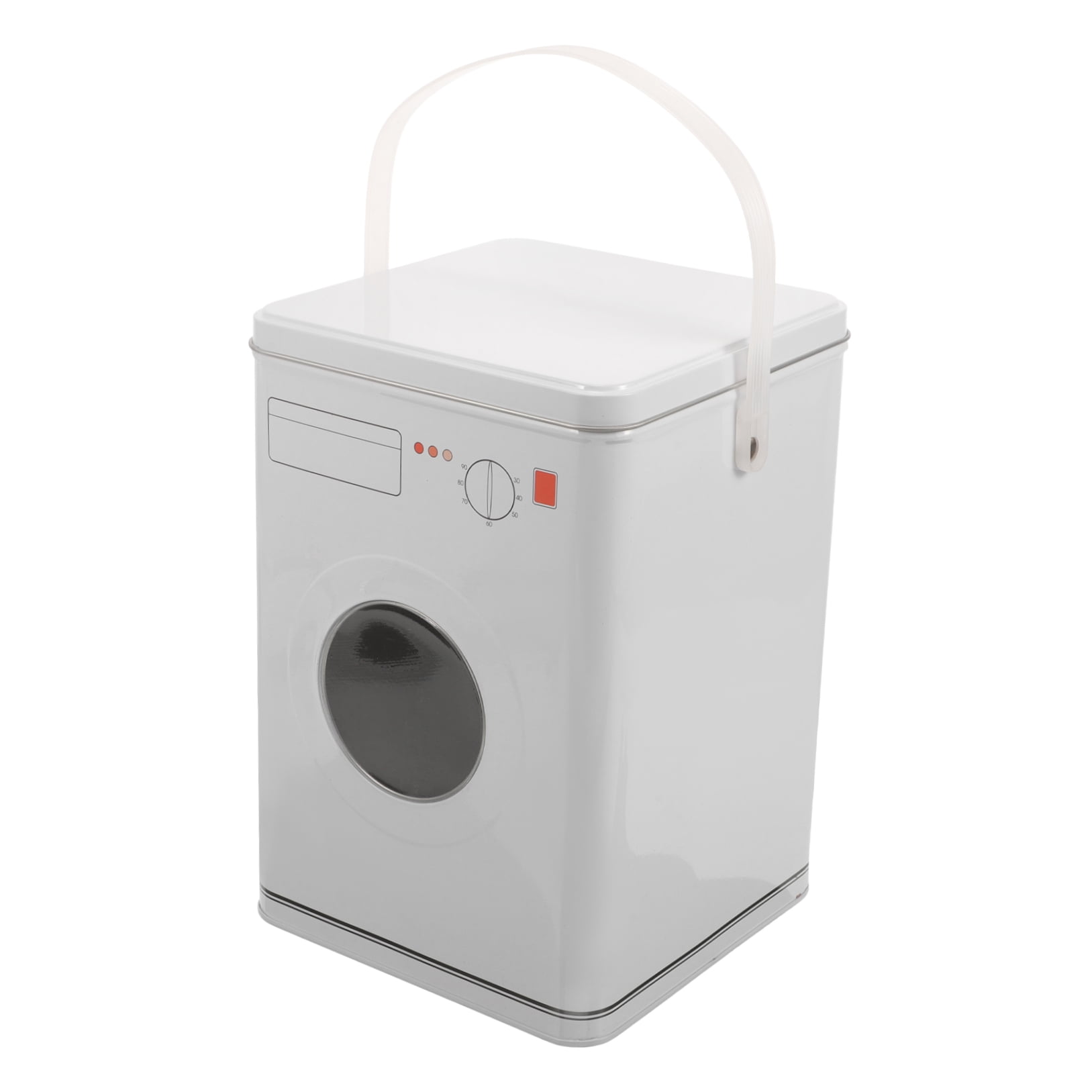 Large Capacity Laundry Detergent Powder Container, Washing Machine Shaped Metal Storage Box for and Cleaning Supplies