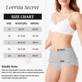 thumbnail image 5 of Loritta Secret 5-Pack Underwear for Women Cotton High Waist Panties Full Coverage Cotton Panties for Women, Size S-2XL, 5 of 6