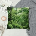 thumbnail image 2 of Shangniulu Rainforest Throw Pillow Cushion Cover, Palm Trees and Exotic Plants in Tropical Jungle Wild Nature Theme Illustration, Decorative Square Accent Pillow Case, 2 of 5