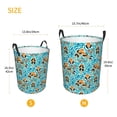 thumbnail image 3 of Sikiie Lovely Sea Otters Print Round Dirty Clothes Basket, Waterproof Standing Foldable Storage Basket, for Laundry Room, Bedroom, Bathroom Storage-Medium, 3 of 6