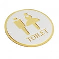 thumbnail image 2 of Señal de puerta de baño hueca, señal de identificación de baño, señalización redonda acrílica para baño, señales de puerta de baño para cafetería y Estilo C, 2 of 8