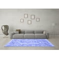 thumbnail image 3 of Ahgly Company Machine Washable Indoor Square Medallion Blue French Area Rugs, 8' Square, 3 of 4