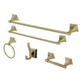 thumbnail image 3 of Kingston Brass Monarch Bathroom Accessory Set, Antique Brass, 5-Piece Wall Mounted Towel Holders, 3 of 16