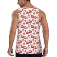 thumbnail image 3 of Fotbe Fire Truck Pattern Men's Quick Dry Workout Tank Top Gym Muscle Tee Fitness Bodybuilding Sleeveless T Shirt Breathable Workout Shirt-, 3 of 9