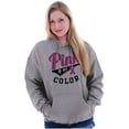 thumbnail image 3 of My Color Pink Breast Cancer Awareness Women Plus Size Graphic Pullover Hoodie Brisco Brands 2X, 3 of 3