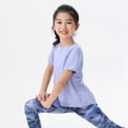 thumbnail image 6 of GYRATEDREAM Girls Athletic Shirts Short Sleeve Quick Dry Crewneck Tee Activewear Performance Tops for Kids Teens , 4-5 Years, 6 of 7