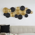 thumbnail image 2 of CosmoLiving by Cosmopolitan Gold Metal Overlapping Textured Spiral Plate Wall Decor with Black Accents, 2 of 7