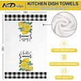 thumbnail image 2 of Lemon Kitchen Dish Towel 18 x 26 Inch Buffalo Plaids Summer Dishcloth Watercolor Farmhouse Lemon Decorative Hand Drying Tea Towel for Holiday Kitchen Cooking Baking Cleaning, 2Pcs, 2 of 6