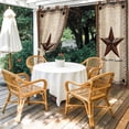 thumbnail image 4 of Outdoor Curtains for Patio Waterproof, Western Star Brown Outdoor Privacy Panels Grommet, Texas Stars Retro Farmhouse Buffalo Plaid Blackout Outside Curtains for Porch/Cabana 54"x95", 1 Panel, 4 of 8