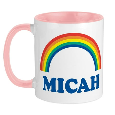 

CafePress - MICAH (Rainbow) Mug - Ceramic Coffee Tea Novelty Mug Cup 11 oz