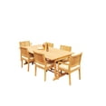 thumbnail image 4 of Grade-A Teak Dining Set: 6 Seater 7 Pc: 118" Mas Rectangle Trestle Leg Table And 6 Maldives Arm Chairs Outdoor Patio WholesaleTeak #51ML2507, 4 of 4