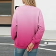 thumbnail image 3 of qucoqpe Women's Casual Gradient Crew Neck Sweatshirt Loose Soft Long Sleeve Pullover Tops, 3 of 4
