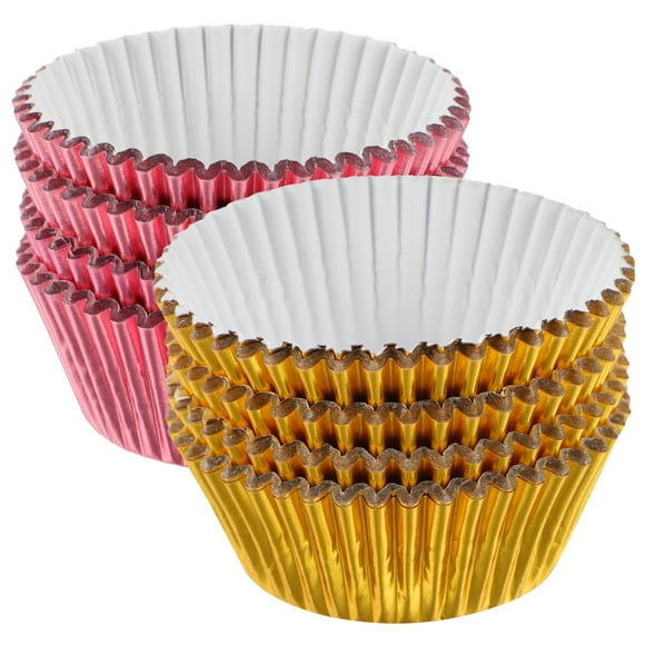 2 Boxes Cupcake Liners Aluminum Foil Cupcake Liners Cupcake Wrappers Portable Baking Cups