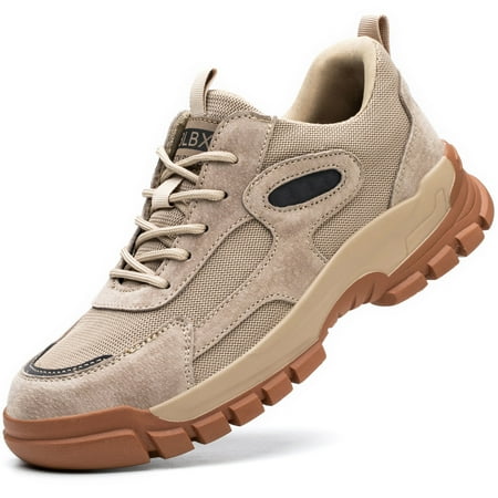 

Tanleewa Leather Steel Toe Work Safety Shoes for Men Nonslip Shoe Size Men7/Women8