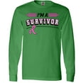 thumbnail image 3 of Inktastic I'm a Survivor Breast Cancer Awareness with Ribbon Long Sleeve T-Shirt, 3 of 5