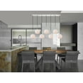 thumbnail image 2 of Living District Baxter 7 Lights Chrome Pendant With Frosted White Glass, 2 of 3