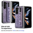 thumbnail image 5 of PU Leather Case for Samsung Galaxy Z Fold 7 with Wristband, Slim Lightweight Shockproof Folio Protective Phone Case Cover with Pen Holder & Hand Strap for Samsung Galaxy Z Fold 7, Purple, 5 of 10