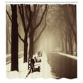 thumbnail image 3 of Ambesonne Winter Shower Curtain, Street View Foggy Day, 69"Wx84"L, Brown Beige, 3 of 5