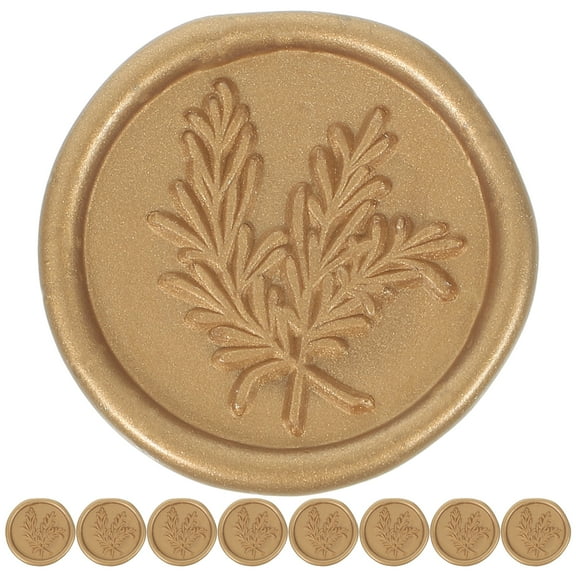 IMIKEYA 25Pcs Sealing Stickers Envelope Sealing Stickers Light Brown for Wedding Invitations Crafts Decor