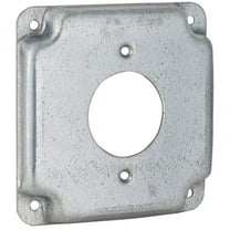 Raco Square Steel Electrical Cover For 1 Receptacle Gray