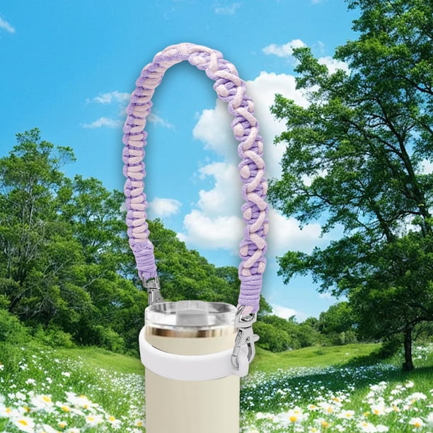 Porte-bouteille En Silicone Avec Sangle – Compatible Tasses 50-100 Mm, 190 Mm, Rose – Pour Camping, Randonnée, Vélo