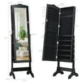 thumbnail image 5 of Gymax 4 Angle Adjustable Full Length Mirror Jewelry Organizer Vanity Box Black, 5 of 6