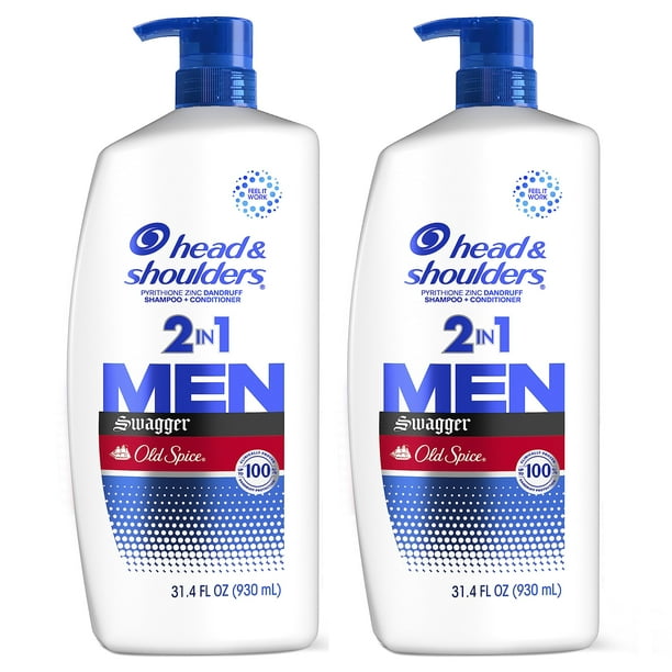 Champú y acondicionador Head & Shoulders 2 en 1 para hombres, 925 ml x 2