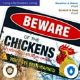 thumbnail image 5 of Beware of Chicken Sign, Chicken Coop Decor Gifts for Chicken Lovers, 12x18 Aluminum, 5 of 8