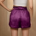 thumbnail image 5 of Lenpel Women's Shiny Shorts Sparkly Elastic High Waisted Tie Front Hot Casual Shorts Clubwear Party Shorts, 5 of 7