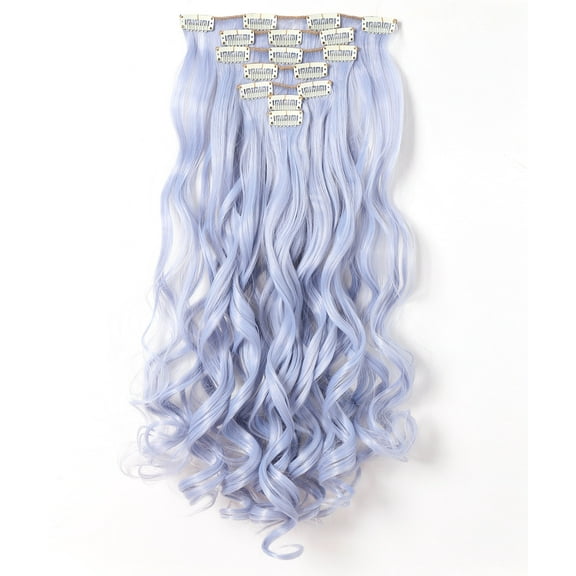 20" Curly Full Head Clip in Synthetic Hair Extensions 7pcs 140g (T3904/T3930)