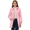 thumbnail image 1 of INSPIRE CHIC Manteau Caban Trench d'Hiver pour Femme à Col Peter Pan Rose TG, 1 of 6
