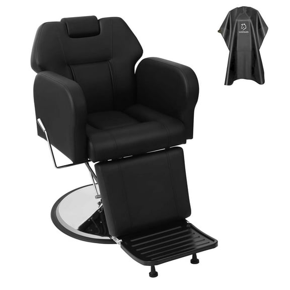 Baber Chair,Reclining Chair with Adjustable Headrest and Armrests,Hydraulic Professional Rolling Swivel Salon Chair,Heavy Duty Styling Chair for Babershop Hair Salon Stylist.-Slvery