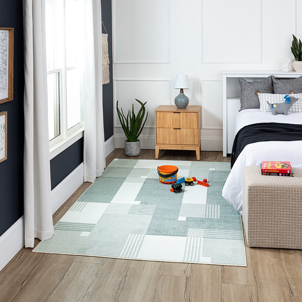 Mohawk Home Alliance Indoor Geometric Area Rug, Light Grey, 7' 6" x 10'